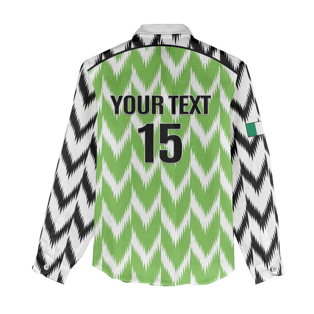 Custom Nigeria Football Women Casual Shirt Go Champions Super Eagles