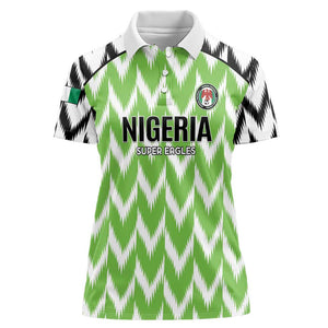 Custom Nigeria Football Women Polo Shirt Go Champions Super Eagles