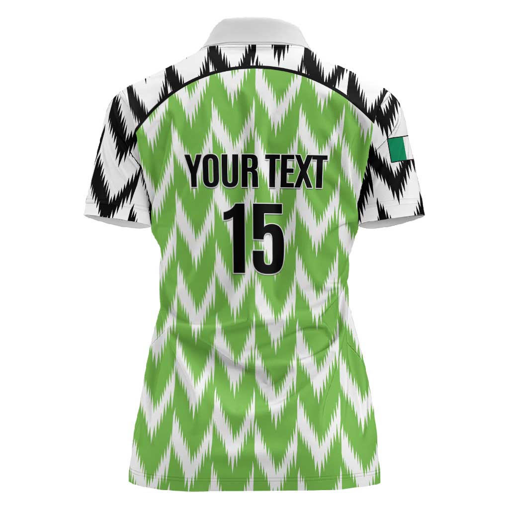 Custom Nigeria Football Women Polo Shirt Go Champions Super Eagles