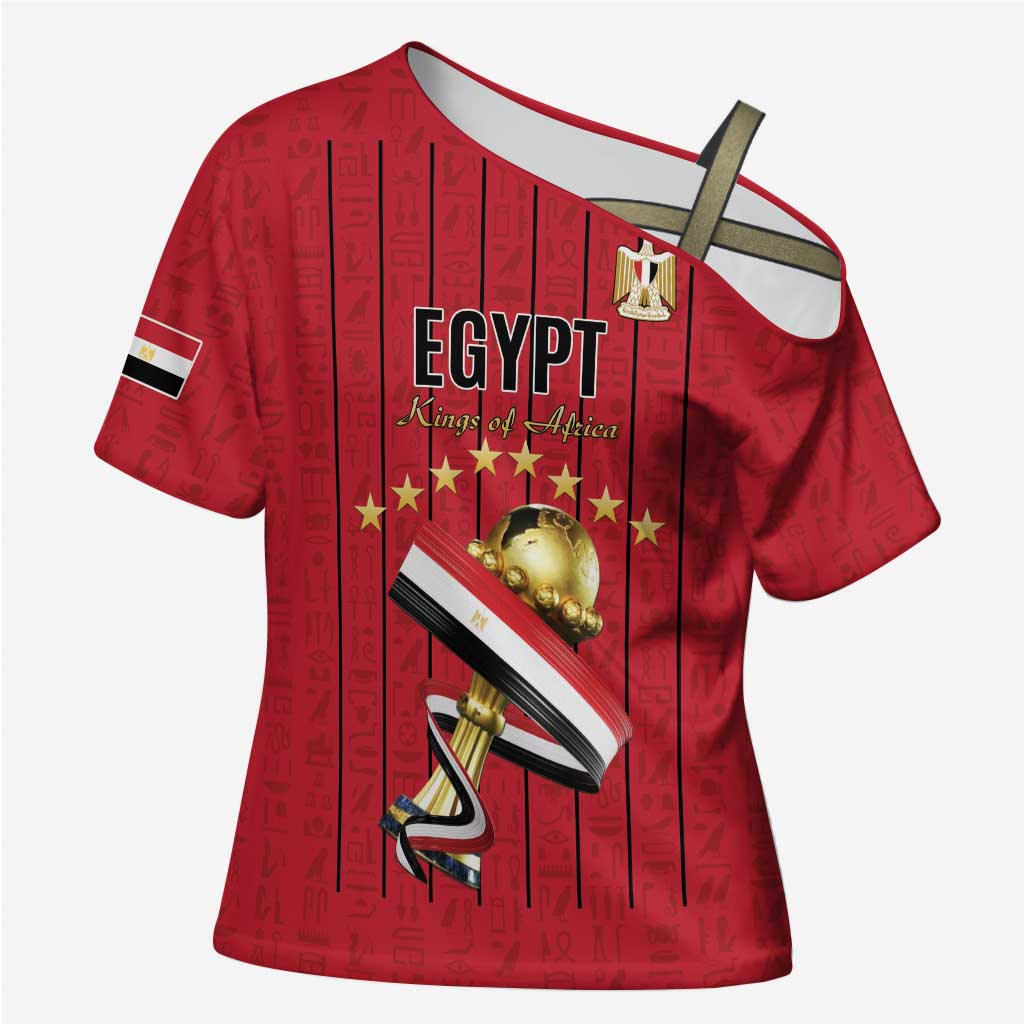 Custom Egypt Football Cross Shoulder Shirt Kings of Africa Champions