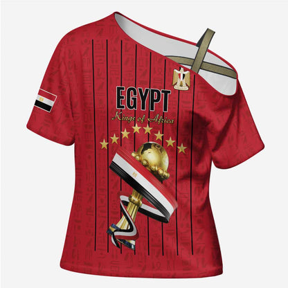 Custom Egypt Football Cross Shoulder Shirt Kings of Africa Champions