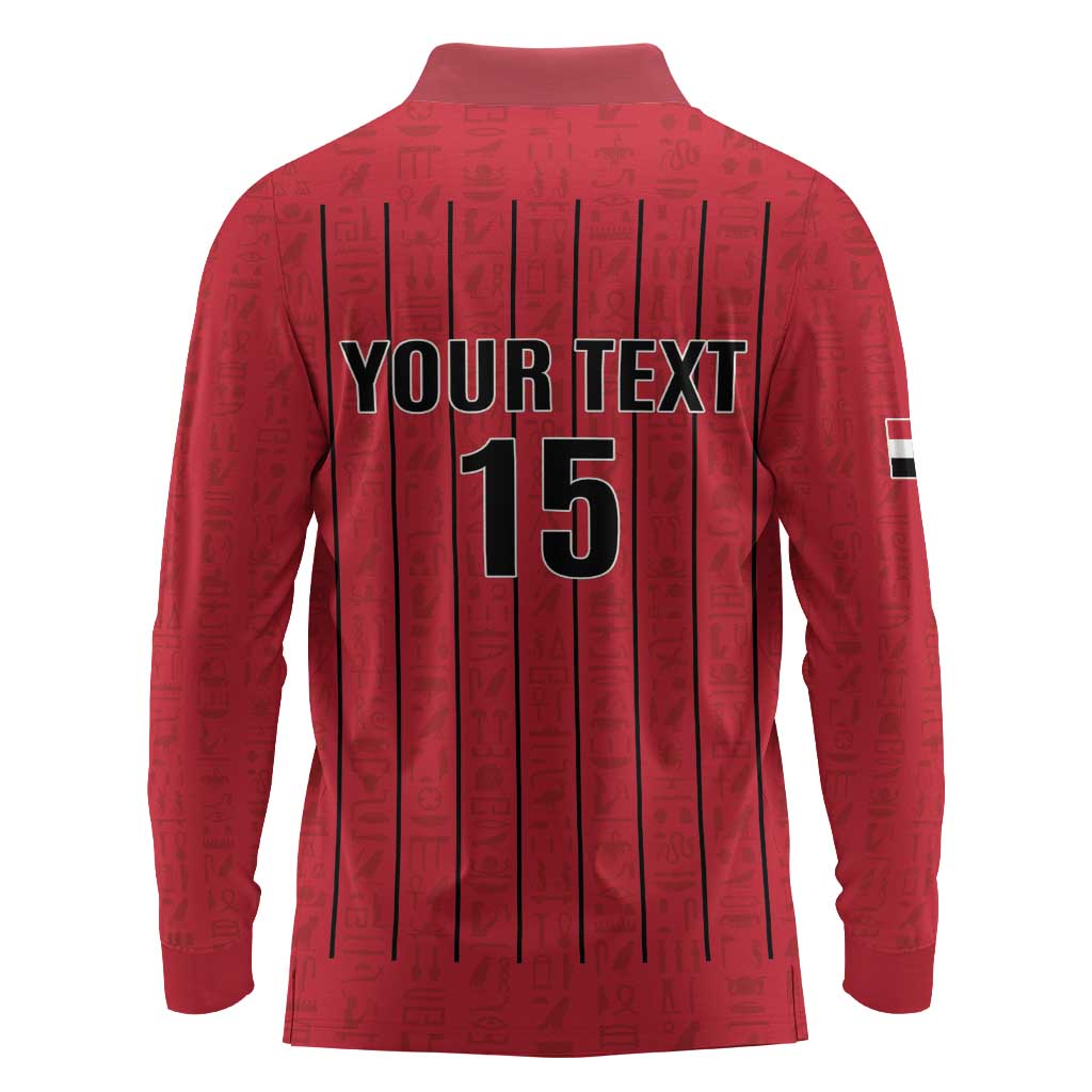 Custom Egypt Football Long Sleeve Polo Shirt Kings of Africa Champions