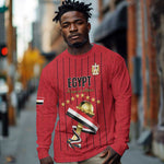 Custom Egypt Football Long Sleeve Shirt Kings of Africa Champions