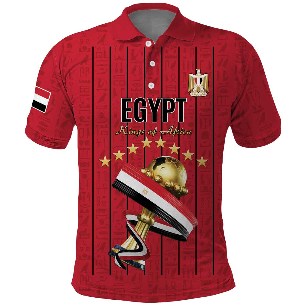 Custom Egypt Football Polo Shirt Kings of Africa Champions