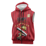 Custom Egypt Football Sleeveless Zip Hoodie Kings of Africa Champions