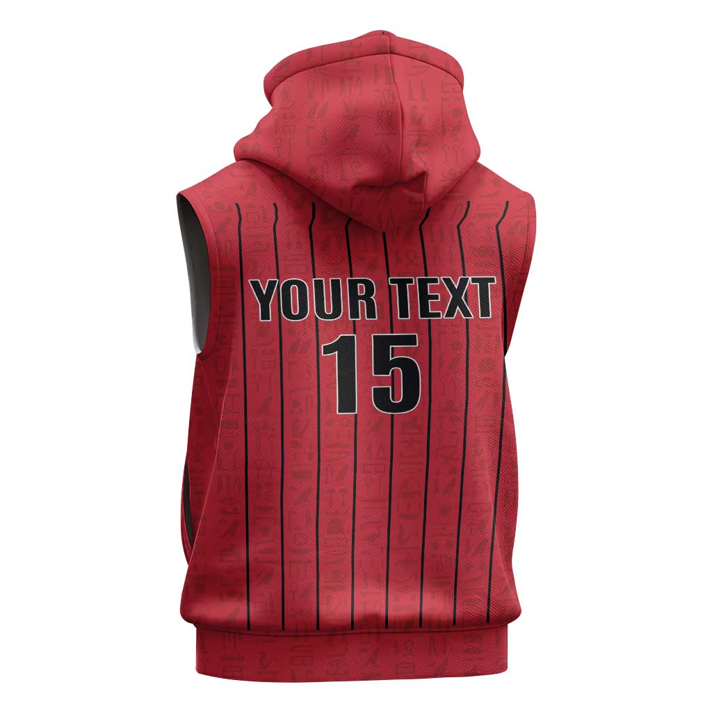 Custom Egypt Football Sleeveless Zip Hoodie Kings of Africa Champions