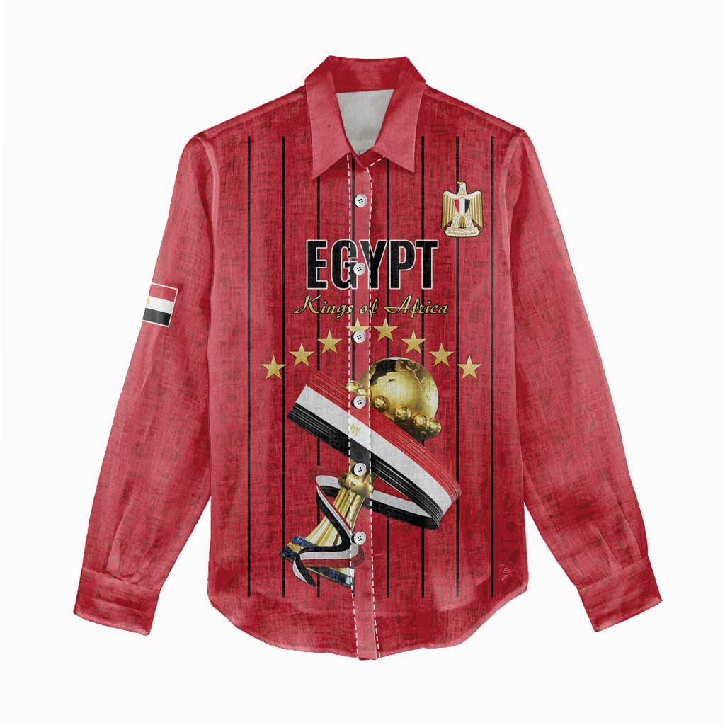 Custom Egypt Football Women Casual Shirt Kings of Africa Champions