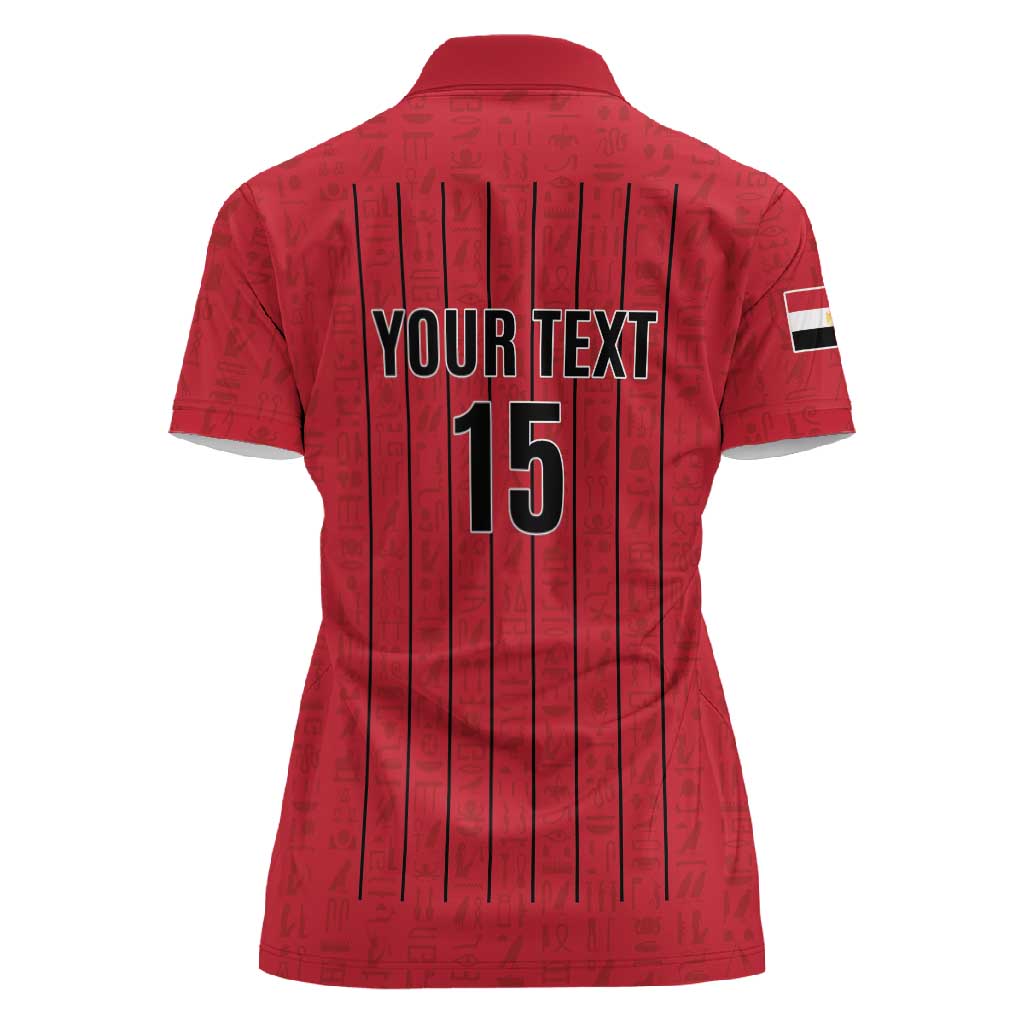 Custom Egypt Football Women Polo Shirt Kings of Africa Champions