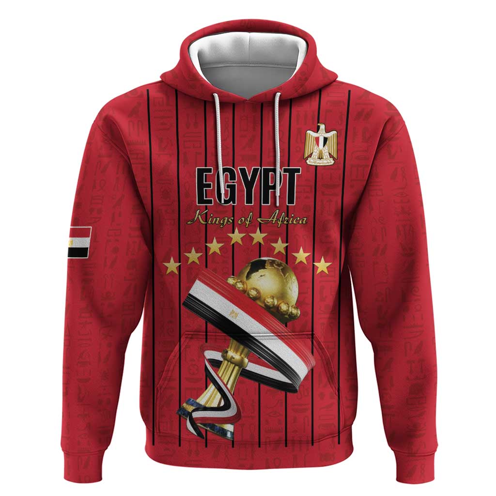 Custom Egypt Football Zip Hoodie Kings of Africa Champions