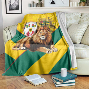 Happy Togo Independence Day Blanket Lion With Coat Of Arms - Kente Pattern