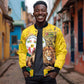 Happy Togo Independence Day Bomber Jacket Lion With Coat Of Arms - Kente Pattern
