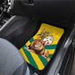 Happy Togo Independence Day Car Mats Lion With Coat Of Arms - Kente Pattern