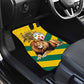 Happy Togo Independence Day Car Mats Lion With Coat Of Arms - Kente Pattern