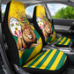 Happy Togo Independence Day Car Seat Cover Lion With Coat Of Arms - Kente Pattern