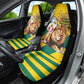 Happy Togo Independence Day Car Seat Cover Lion With Coat Of Arms - Kente Pattern