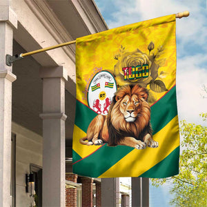 Happy Togo Independence Day Garden Flag Lion With Coat Of Arms - Kente Pattern