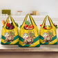Happy Togo Independence Day Grocery Bag Lion With Coat Of Arms - Kente Pattern