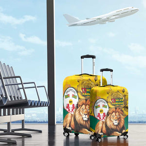 Happy Togo Independence Day Luggage Cover Lion With Coat Of Arms - Kente Pattern