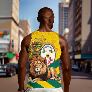 Happy Togo Independence Day Men Tank Top Lion With Coat Of Arms - Kente Pattern