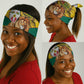 Happy Togo Independence Day Neck Gaiter Lion With Coat Of Arms - Kente Pattern - African Pride