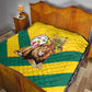 Happy Togo Independence Day Quilt Lion With Coat Of Arms - Kente Pattern