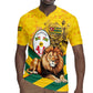 Happy Togo Independence Day Rugby Jersey Lion With Coat Of Arms - Kente Pattern