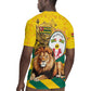 Happy Togo Independence Day Rugby Jersey Lion With Coat Of Arms - Kente Pattern