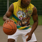 Happy Togo Independence Day Sleeveless Hoodie Lion With Coat Of Arms - Kente Pattern - African Pride