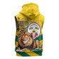 Happy Togo Independence Day Sleeveless Zip Hoodie Lion With Coat Of Arms - Kente Pattern - African Pride