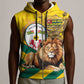 Happy Togo Independence Day Sleeveless Zip Hoodie Lion With Coat Of Arms - Kente Pattern - African Pride