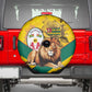 Happy Togo Independence Day Spare Tire Cover Lion With Coat Of Arms - Kente Pattern