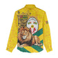 Happy Togo Independence Day Women Casual Shirt Lion With Coat Of Arms - Kente Pattern