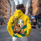 Happy Togo Independence Day Zip Hoodie Lion With Coat Of Arms - Kente Pattern