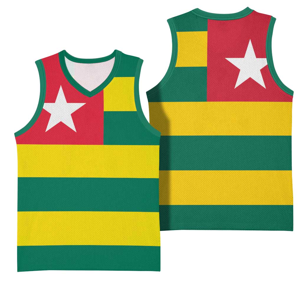 Togolese Independence Day Basketball Jersey Flag Style - African Pride