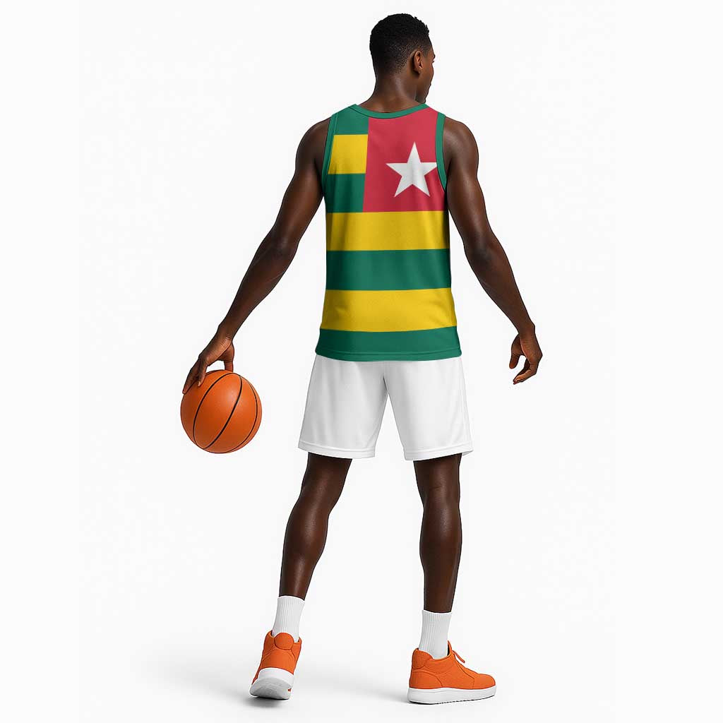 Togolese Independence Day Basketball Jersey Flag Style - African Pride