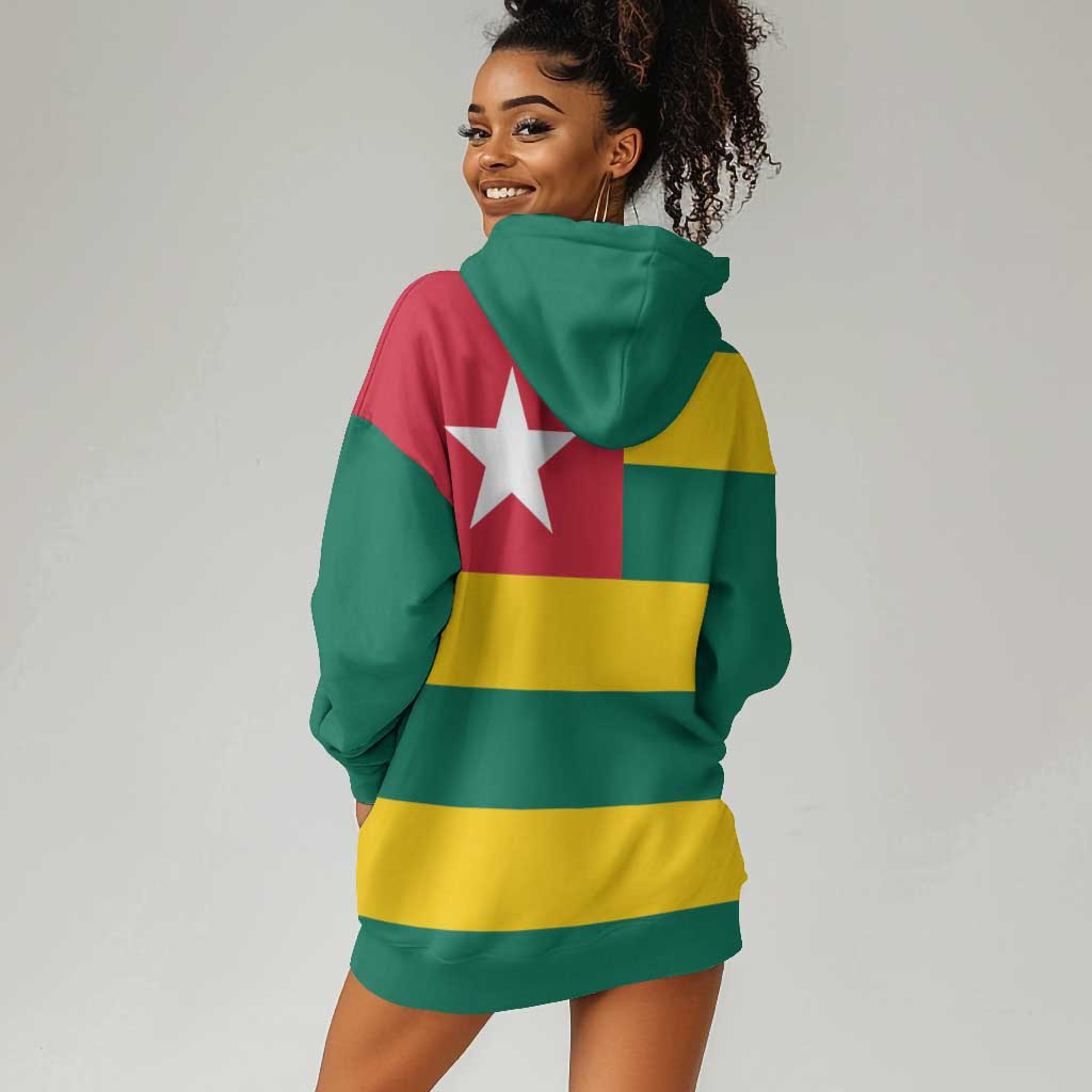 Togolese Independence Day Hoodie Dress Flag Style