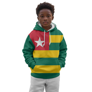 Togolese Independence Day Kid Hoodie Flag Style