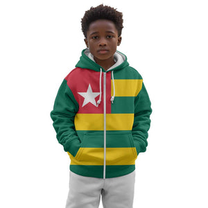 Togolese Independence Day Kid Hoodie Flag Style