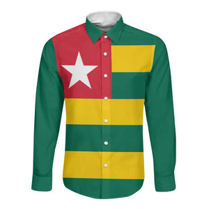 Togolese Independence Day Long Sleeve Button Shirt Flag Style