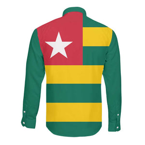 Togolese Independence Day Long Sleeve Button Shirt Flag Style