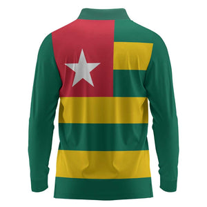 Togolese Independence Day Long Sleeve Polo Shirt Flag Style