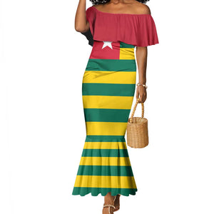 Togolese Independence Day Mermaid Dress Flag Style