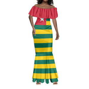 Togolese Independence Day Mermaid Dress Flag Style