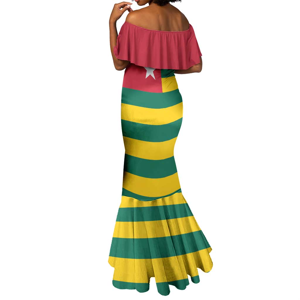 Togolese Independence Day Mermaid Dress Flag Style