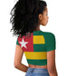 Togolese Independence Day Raglan Cropped T shirt Flag Style