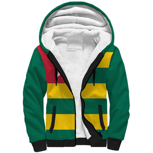 Togolese Independence Day Sherpa Hoodie Flag Style
