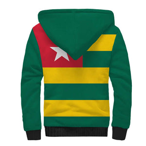 Togolese Independence Day Sherpa Hoodie Flag Style