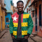 Togolese Independence Day Sleeve Zip Bomber Jacket Flag Style