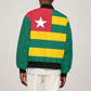 Togolese Independence Day Sleeve Zip Bomber Jacket Flag Style