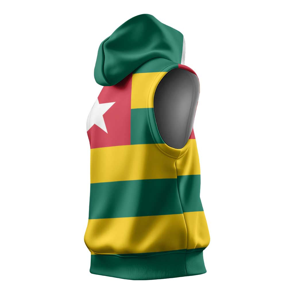 Togolese Independence Day Sleeveless Hoodie Flag Style - African Pride